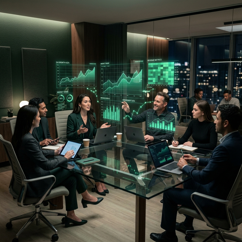 Digital agency marketing team developing custom growth plans
